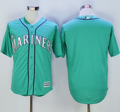 Mariners Blank Green New Cool Base Stitched MLB Jersey - Click Image to Close